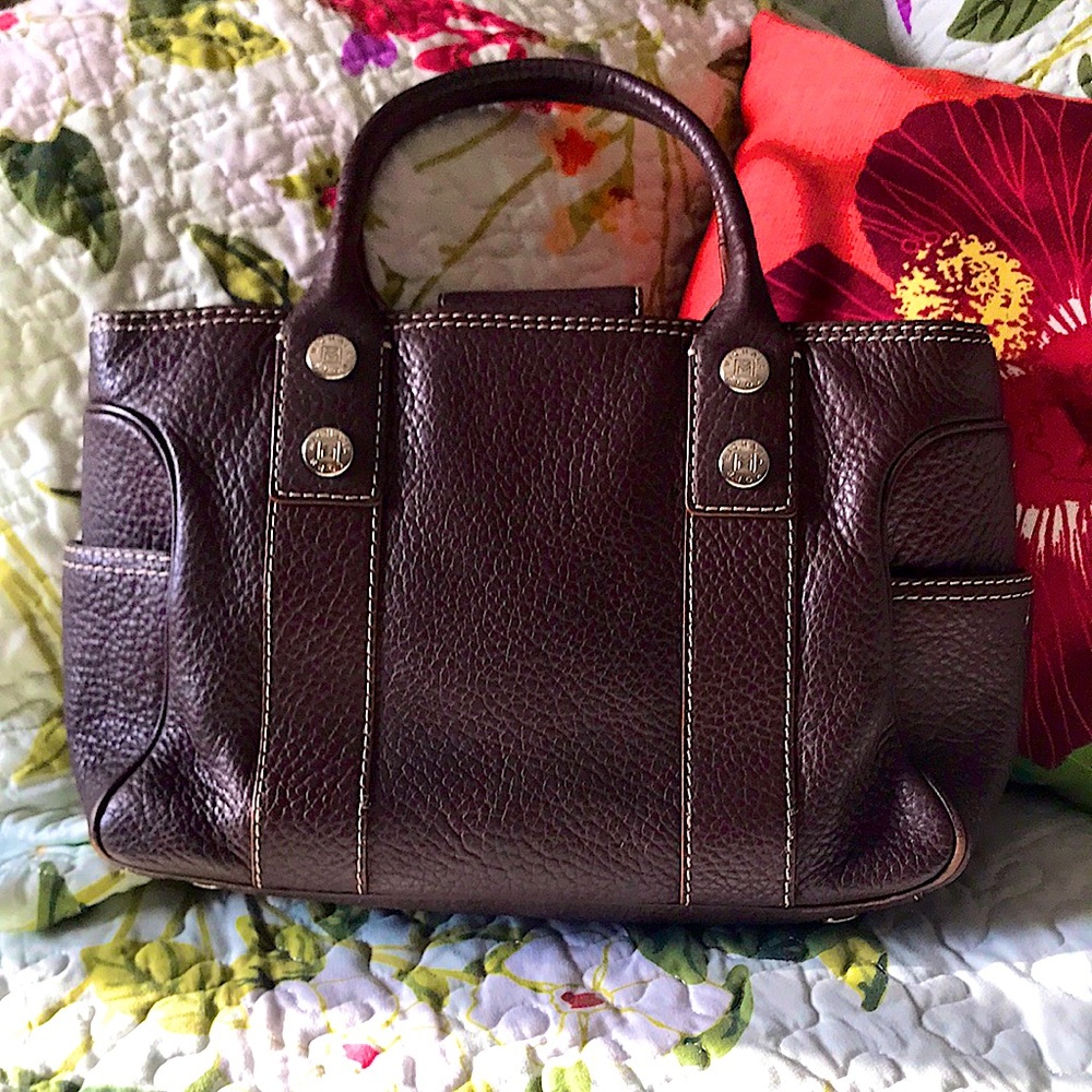Michael Kors Brown leather tote.